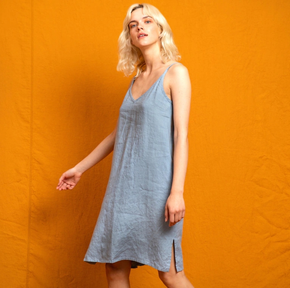 LANGLEY Linen slip dress from notperfectlinen